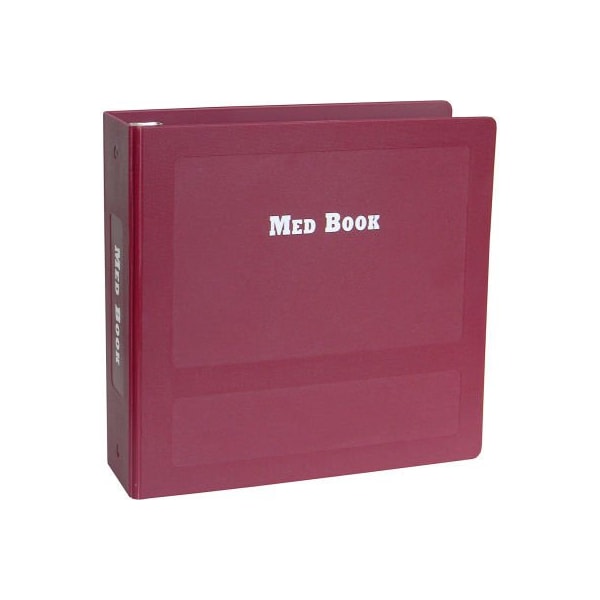 Omnimed Omnimed 2-1/2" Med Book Binder, Side Open, Burgundy 205025 - main